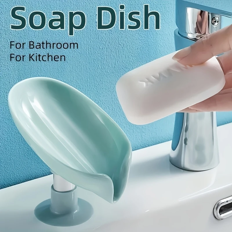 Simple and creative soap box, soap storage rack, suction cup draining soap rack for bathroom, bathroom, and kitchen storage, perfect for Christmas and New Year outfits - Image 5