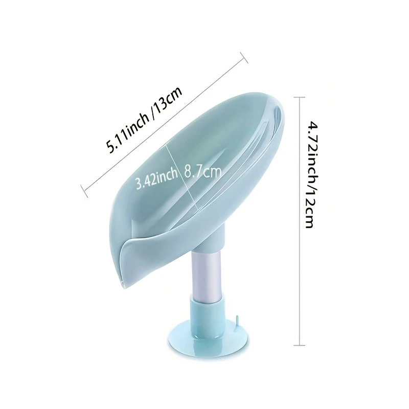Simple and creative soap box, soap storage rack, suction cup draining soap rack for bathroom, bathroom, and kitchen storage, perfect for Christmas and New Year outfits - Image 3