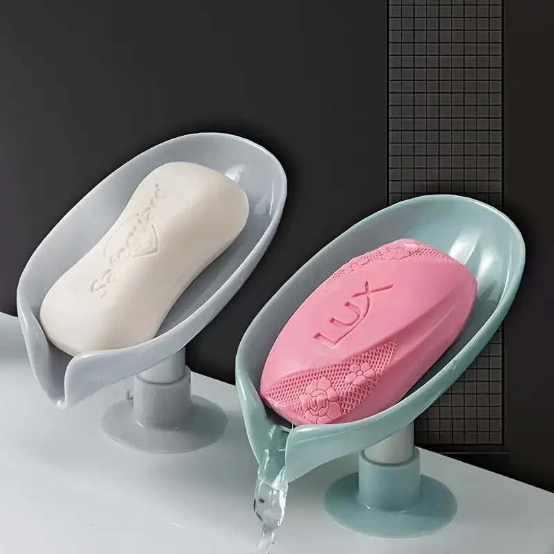 Simple and creative soap box, soap storage rack, suction cup draining soap rack for bathroom, bathroom, and kitchen storage, perfect for Christmas and New Year outfits